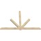 Ekena Millwork Kennewick Rough Sawn Timber Gable Bracket, Douglas Fir, 84"W x 56"H x 2"D x 4"F, 16/12 Pitch GBW084X56X0204KEN00RDF - alternate 2